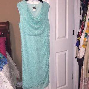 Dress in pretty aqua First Glance 1X